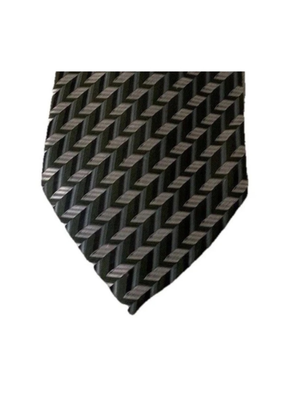 Men's Black and Gray Chevron Pattern Tie